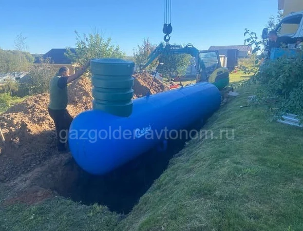 Установка подземного газгольдера Медведь для дома в Подольске
