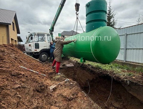 Монтаж газгольдера Спецгаз 5 куб.м в Подольске с ручной копкой
